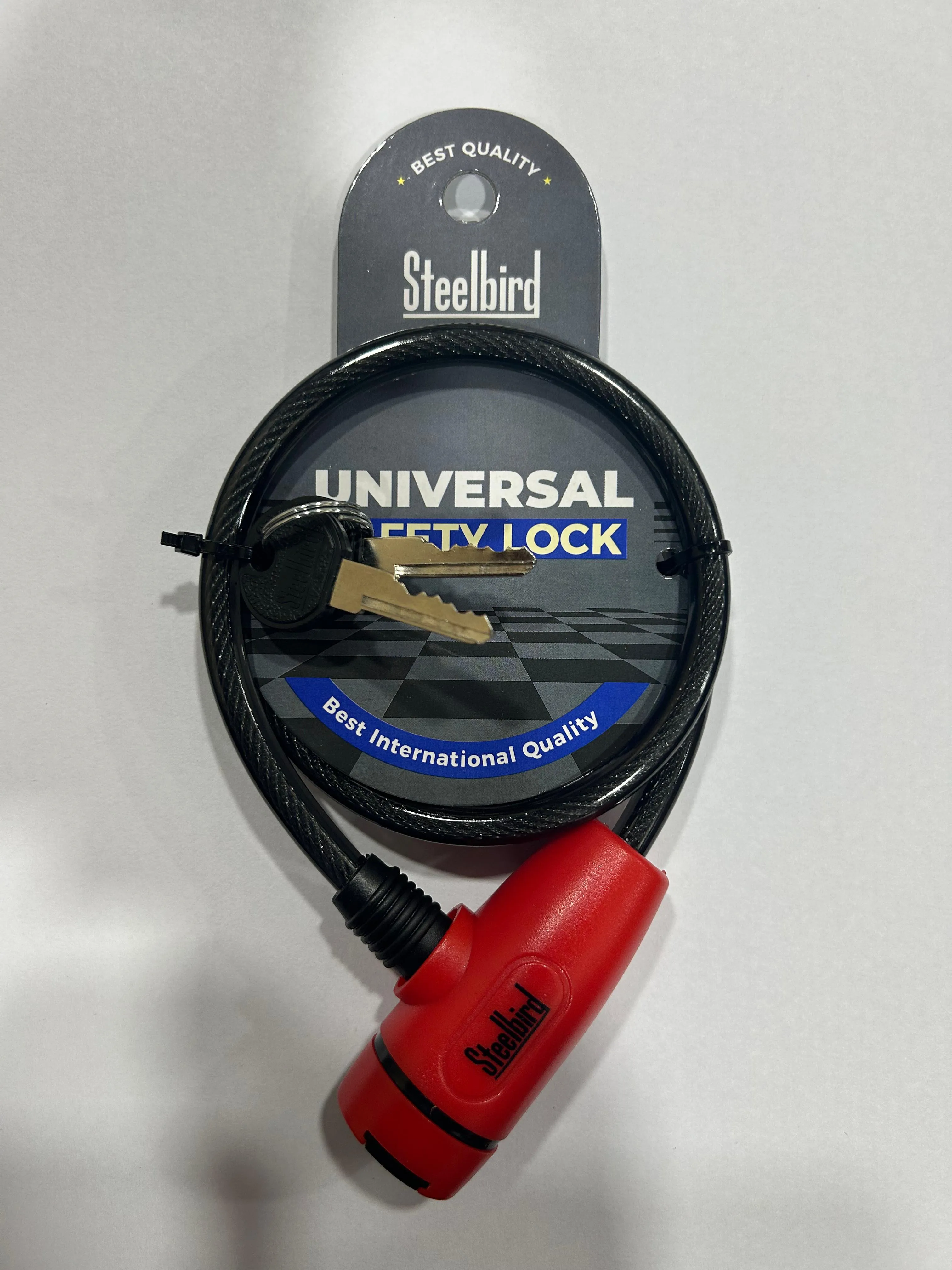 STEELBIRD CABLE LOCK 170 BLACK/RED STEELBIRD CABLE LOCK 170 BLACK/RED