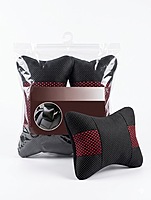 2-in-1 Car Interior Comfort Set, Memory Foam Headrest Neck Pillow and Steering Wheel Cover