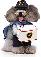 Funny Dog Dress Up - Us Mail Carrier Pup Dog