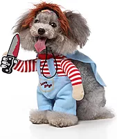 Dog Halloween Costumes Deadly Pet Dog Chucky Doll Funny Dog Costumes Pet Dress Up Cats Dogs Clothes For Small Dogs