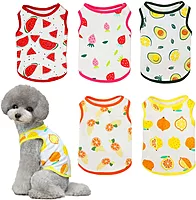 Summer Fruit Print Dog Vest – Lightweight Sleeveless Pet Shirt