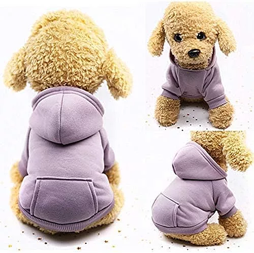 Soft Fleece Dog Hoodie – Warm Winter Pet Sweatshirt with Hood & Pocket