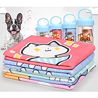 Pet Grooming Towel Set With Printed Designs