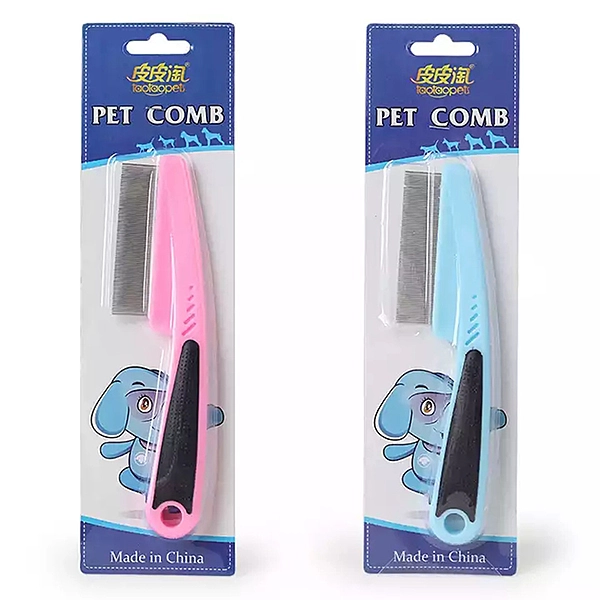 Stainless Steel Pet Grooming Comb – Dual Tooth Flea & Detangling Comb