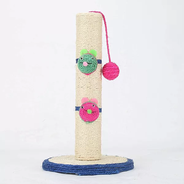 Sisal Cat Scratching Post with Hanging Ball Toy