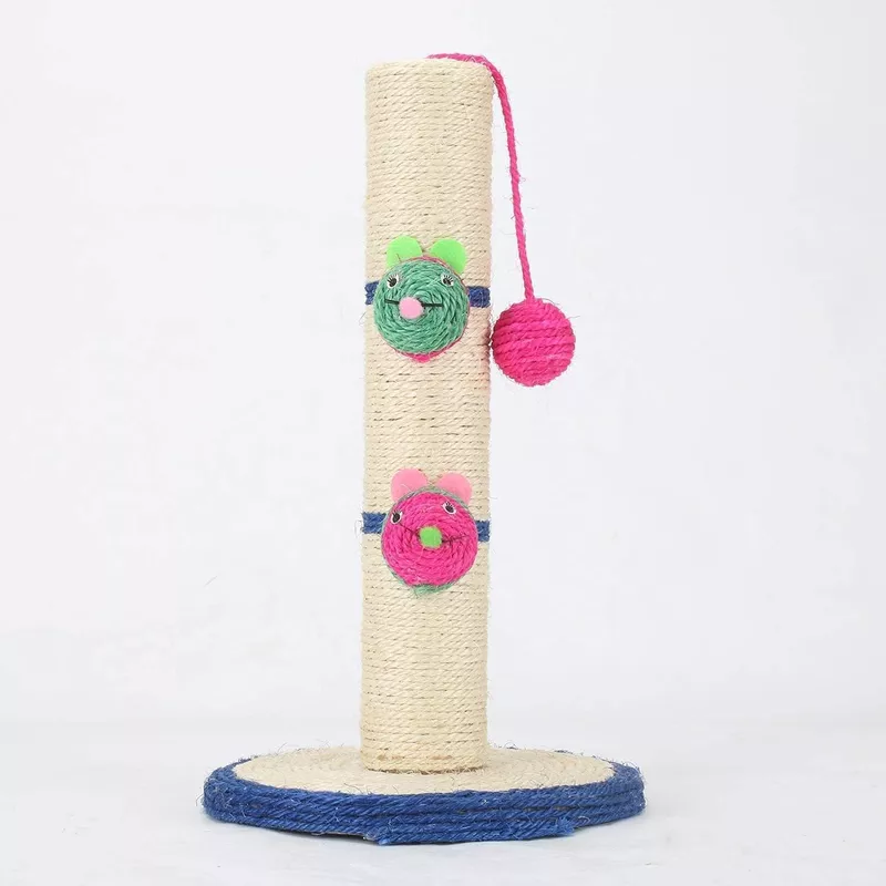 Sisal Cat Scratching Post with Hanging Ball Toy