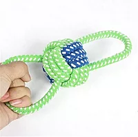 Double Handle Rope Tug Toy with Ball