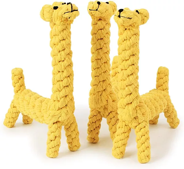 Braided Cotton Rope Giraffe Dog Toy – Durable Chew & Interactive Tug Toy