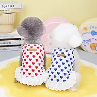 Pet Princess Dress Fashion Love Clothes Dog Slip Skirt Clothes