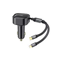 USAMS  C41 PD 30W Phone Fast Charging Car Charger With Type-C / 8 Pin Cable USCC219
