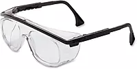Honeywell Uvex Astro Otg 3001 Wraparound Safety Glasses, Black Plastic Frame, Clear Lens