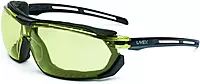 UVEX by Honeywell S4042 Tirade Sealed Safety Eyewear, Black frame, Amber Lens, Uvextra Anti-Fog coating
