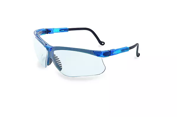 Uvex by Honeywell Genesis Safety Glasses with Uvextreme Anti-Fog Coating, Vapor Blue Frame