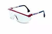 UVEX by Honeywell 763-S1169C Astrospec Series 3000 Safety Eyewear, Patriot RWB Frame, Clear Lens, Uvextreme Anti-fog Coating
