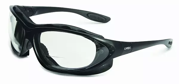 UVEX S0662X Seismic Safety Magnifier +2, Black, Anti-Fog, ANSI Z87.1+