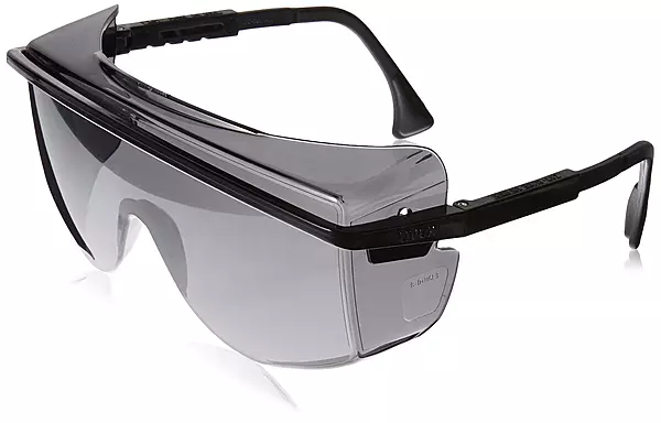 Honeywell Home Gray Safety Glasses, Scratch-Resistant, OTG, Black/Grey (S2504)
