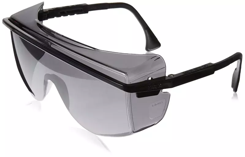 Honeywell Home Gray Safety Glasses, Scratch-Resistant, OTG, Black/Grey (S2504)
