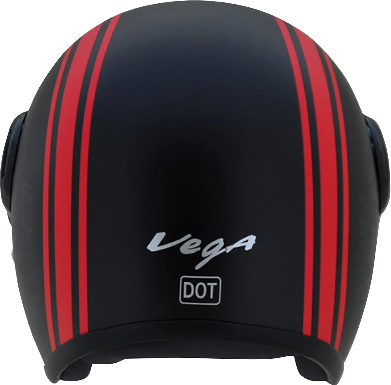 VEGA JET W/VISOR OLD SCHOOL DULL BLACK RED C/V (L) VEGA JET W/VISOR OLD SCHOOL DULL BLACK RED C/V (L)