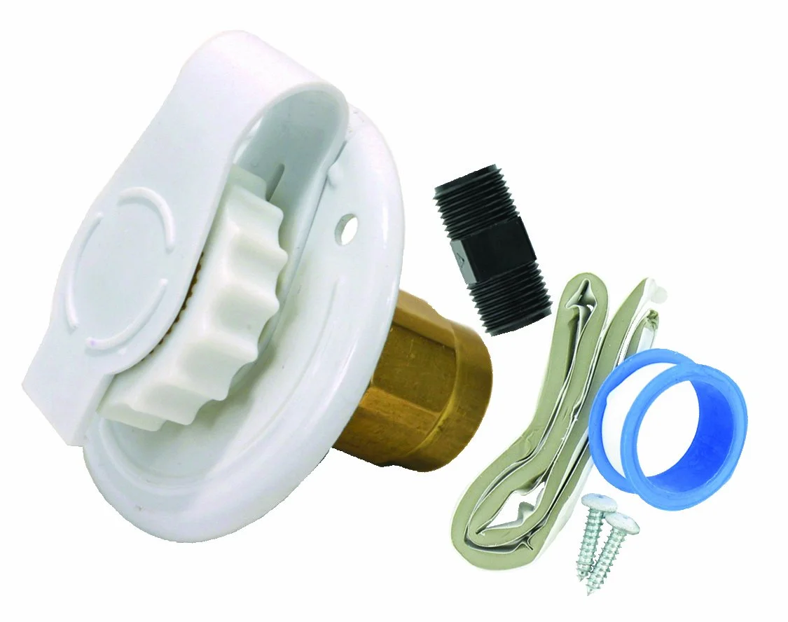 Valterra A010171LFV White 2.75" Metal Water Inlet