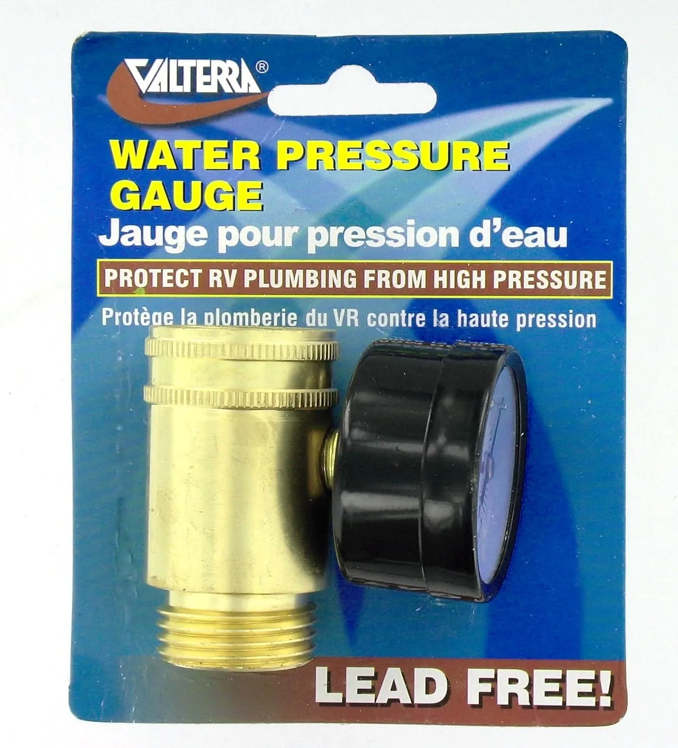 Valterra A01-0110VP Water Pressure Gauge, Brass