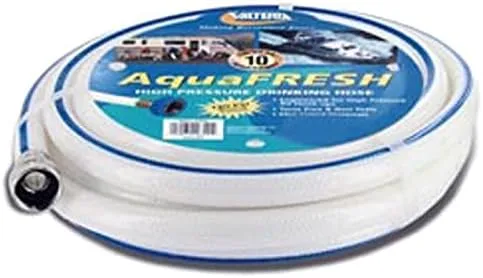 Valterra AquaFresh High Pressure Drinking Water Hose, 1/2" x 15' White