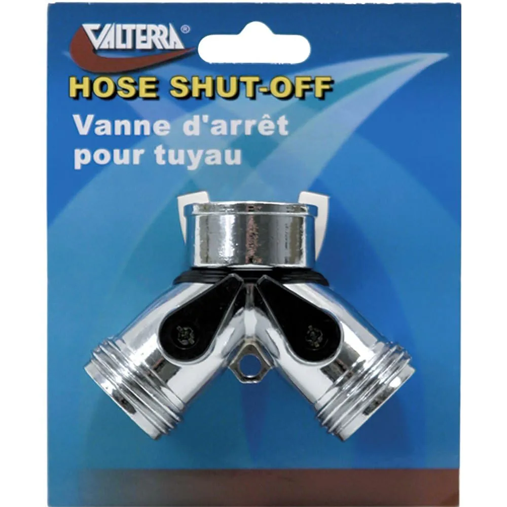 Valterra (A01-0131VP) Zinc Siamese Hose Shut-Off Valve Metal