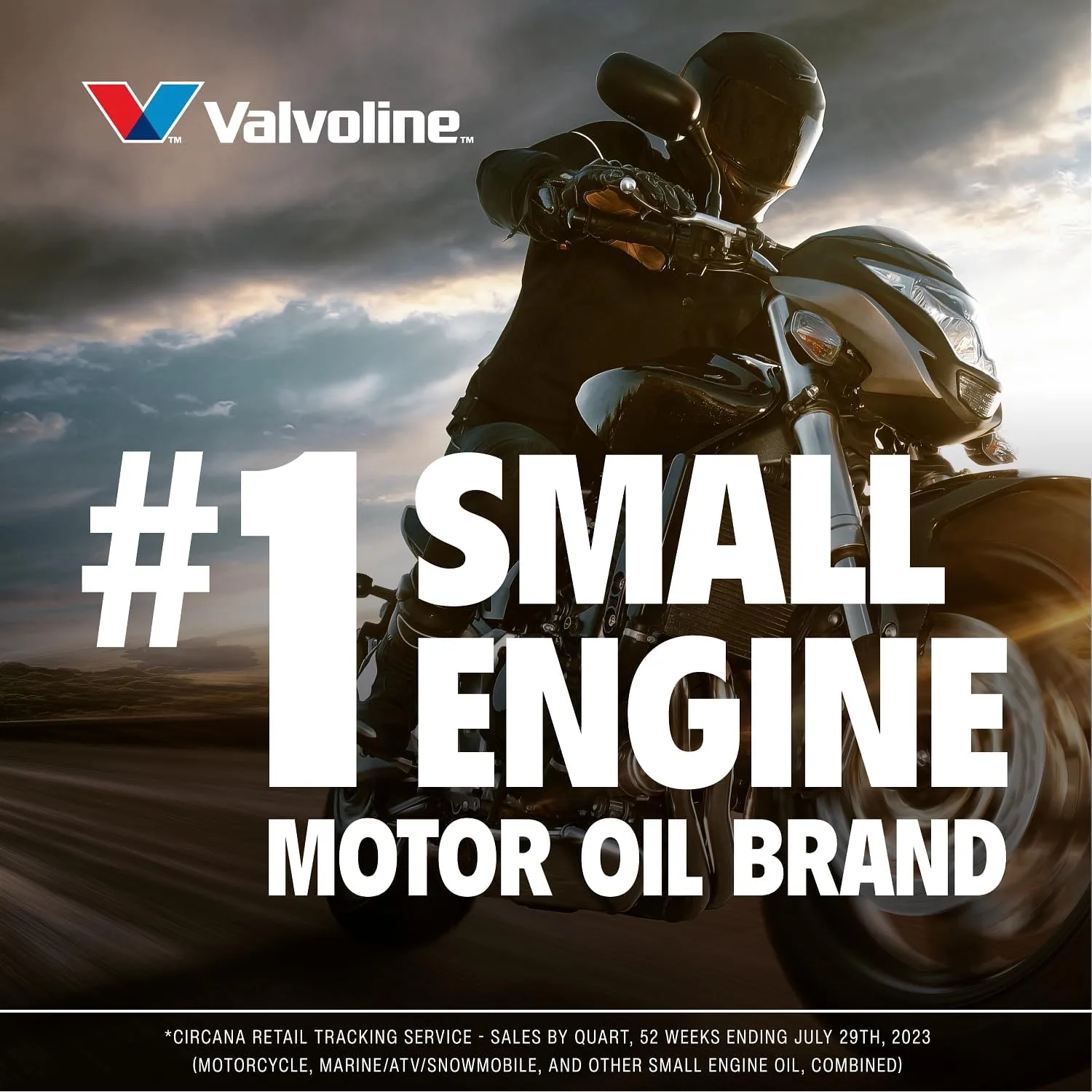 Valvoline 4-Stroke Motorcycle Motor Oil 1 Quart Conventional