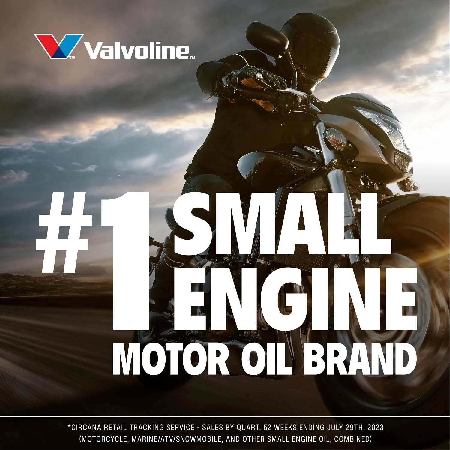 Valvoline 4-Stroke Motorcycle Motor Oil 1 Quart Conventional