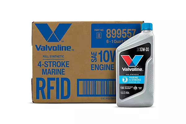Valvoline 4-Stroke Marine Full Synthetic Engine Oil 1 Quart (Pack of 6)