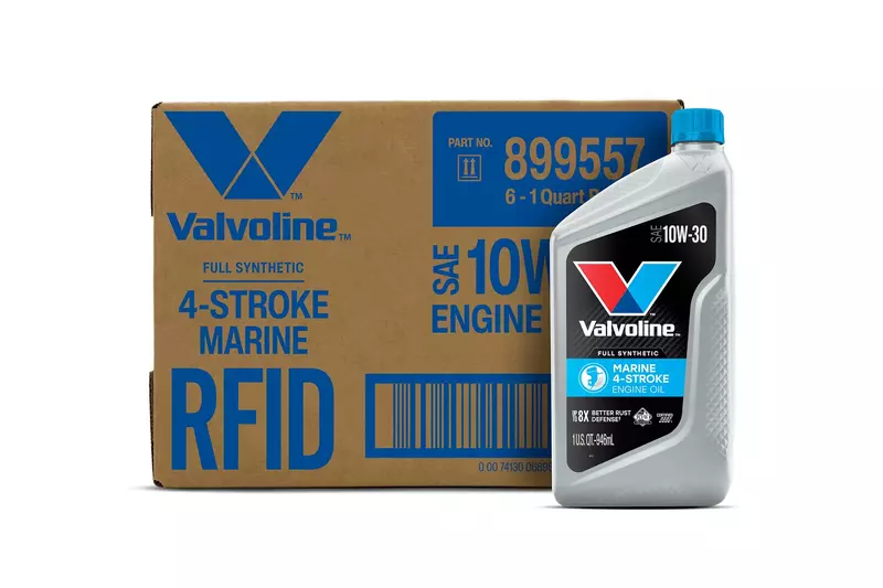 Valvoline 4-Stroke Marine Full Synthetic Engine Oil 1 Quart (Pack of 6)