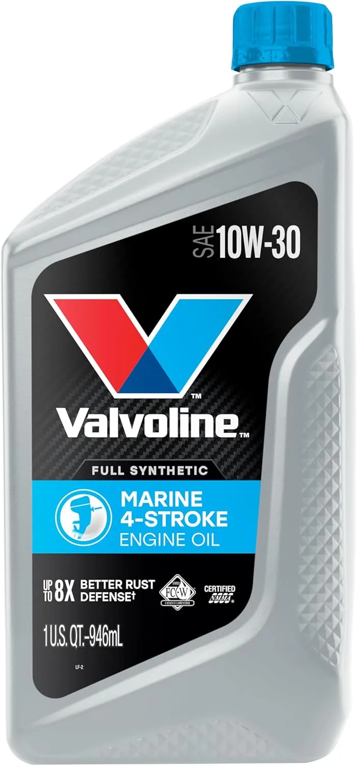 Valvoline 4-Stroke Marine Full Synthetic Engine Oil 1 Quart (Pack of 6)