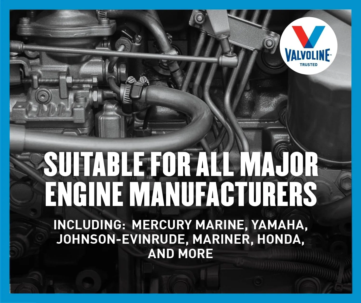 Valvoline 4-Stroke Marine Full Synthetic Engine Oil 1 Quart (Pack of 6)
