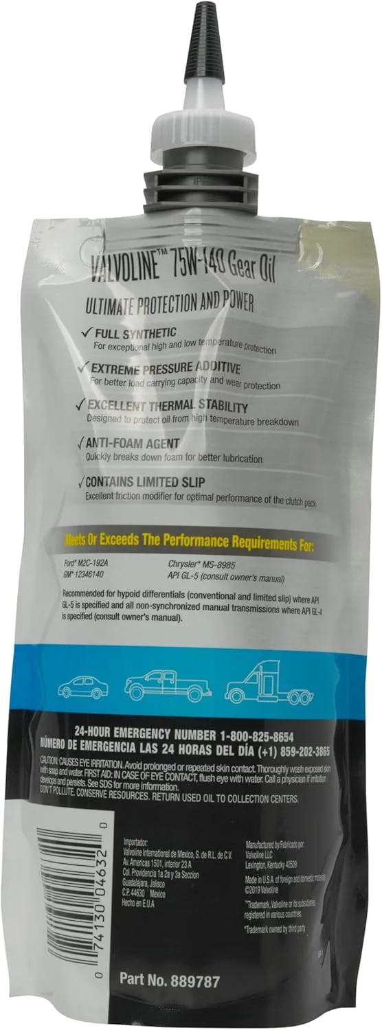 Valvoline Advanced Full Synthetic Gear Oil