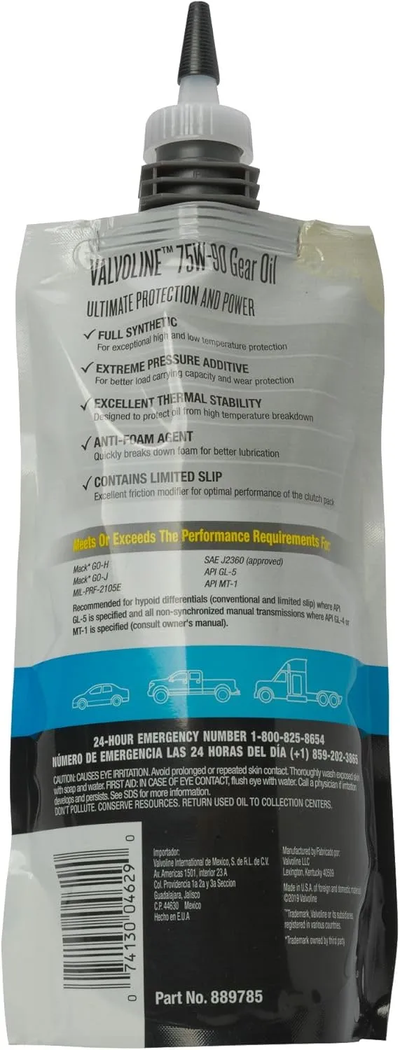 Valvoline Advanced Full Synthetic Gear Oil