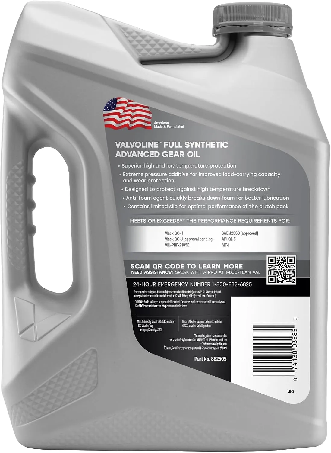 Valvoline Advanced Full Synthetic Gear Oil