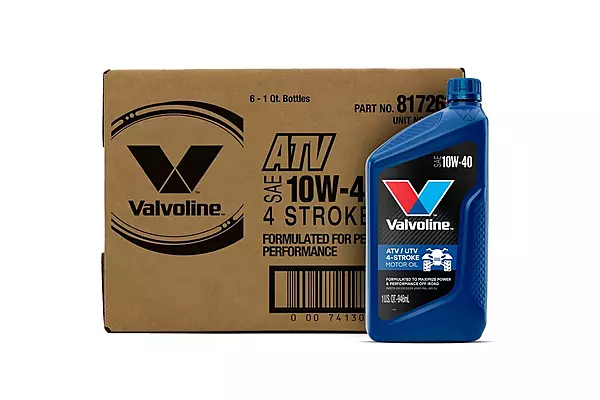 Valvoline 4-Stroke ATV/UTV SAE 10W-40 Motor Oil 1 QT, Case of 6
