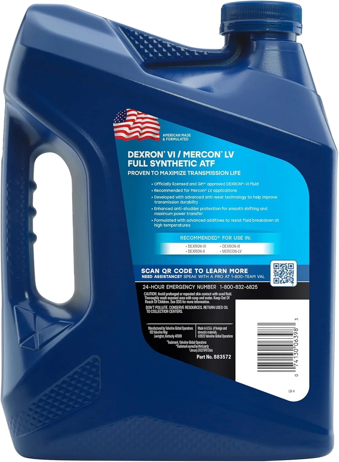 Valvoline DEXRON VI/MERCON LV Full Synthetic Automatic Transmission Fluid (ATF)