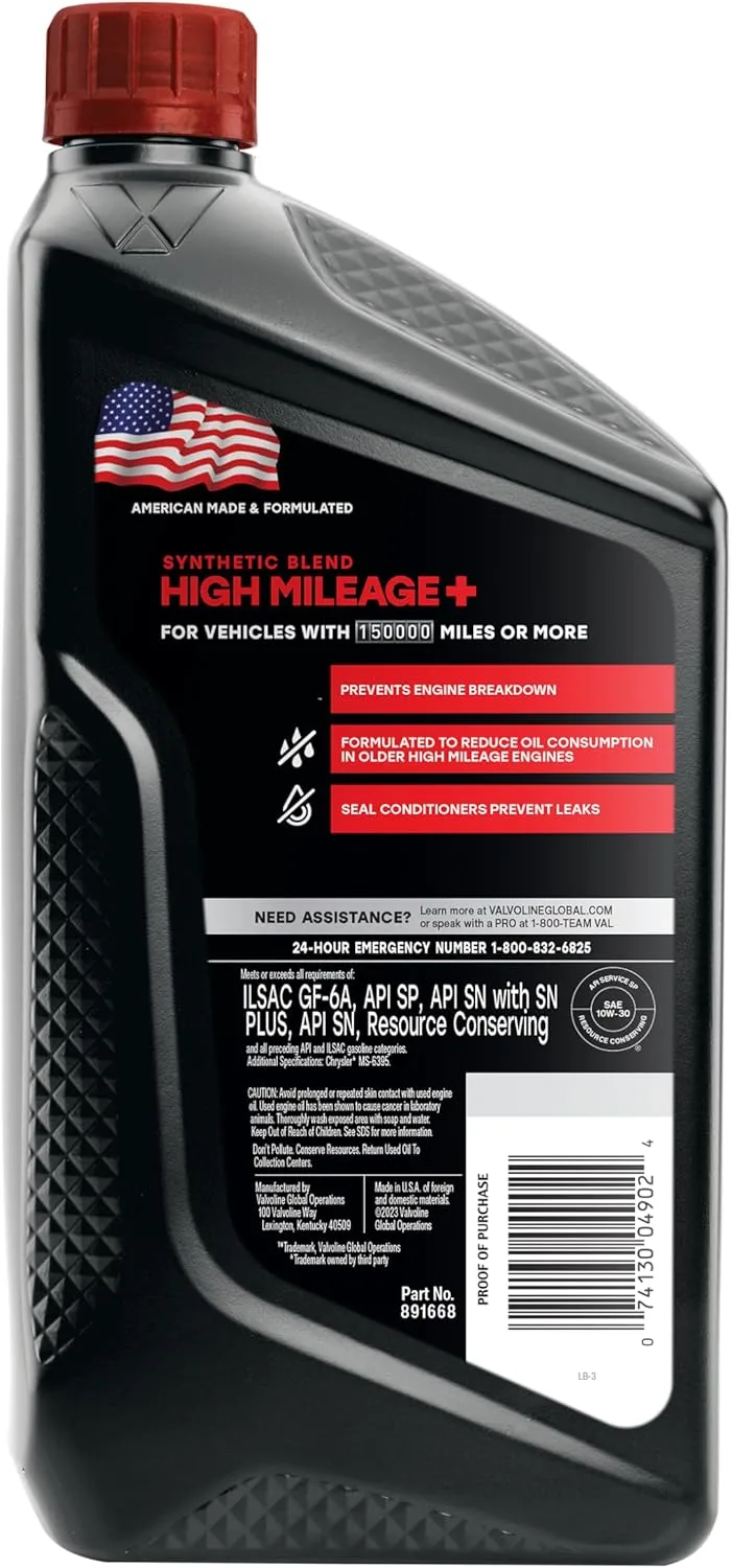 Valvoline MaxLife High Mileage Motor Oil