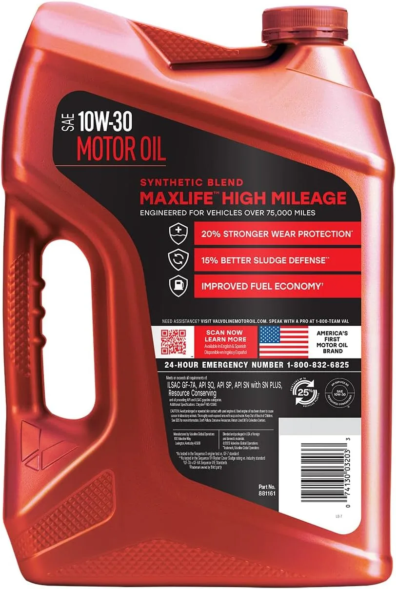 Valvoline MaxLife High Mileage Motor Oil