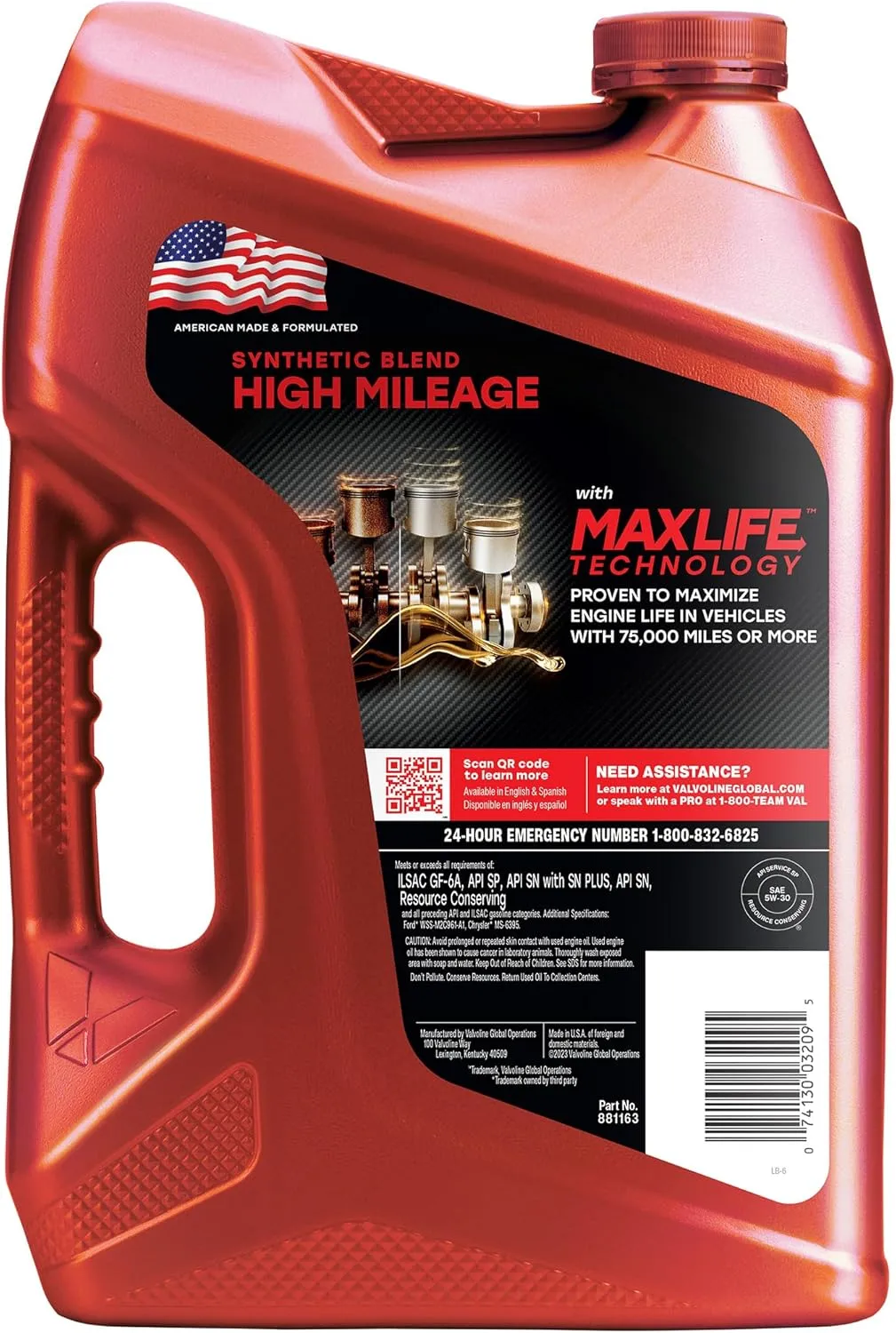 Valvoline MaxLife High Mileage Motor Oil