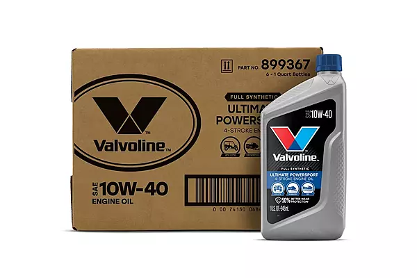 Valvoline 4-Stroke Powersport Full Synthetic Motor Oil 1 Quart (Pack of 6) 1 QT, Case of 6