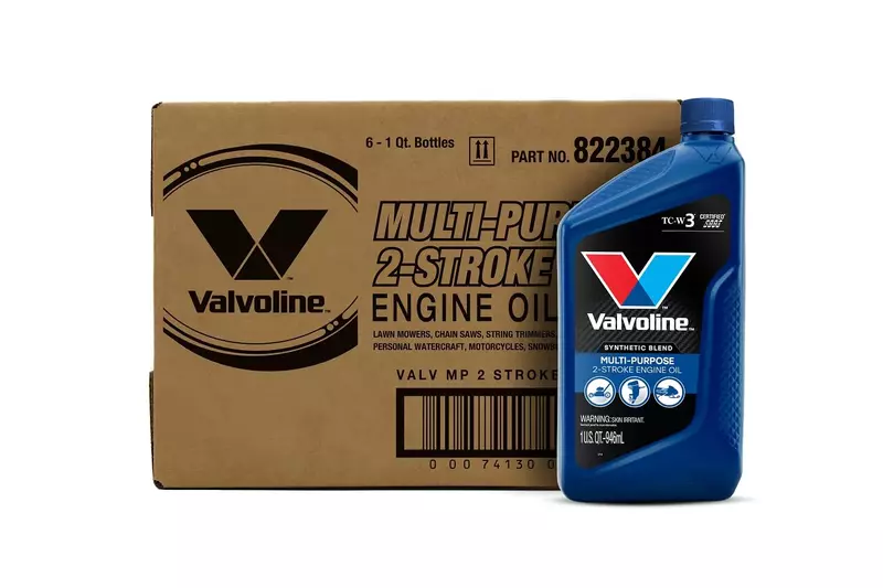 Valvoline 2-Cycle Multi-Purpose TCW-3 Motor Oil 1 QT, Case of 6