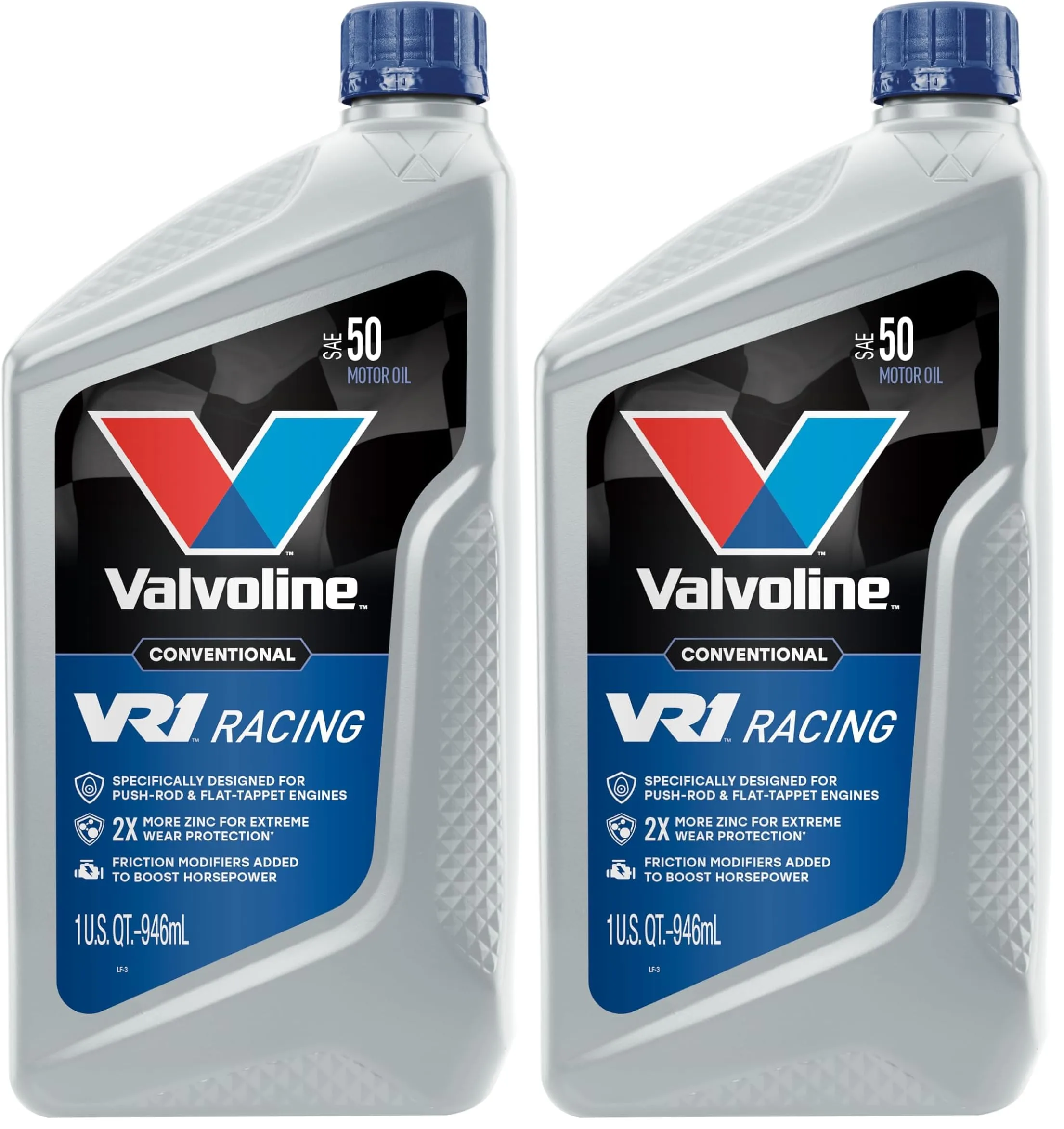 Valvoline VR1 Racing SAE 50 High Performance High Zinc Motor Oil 1 QT (Pack of 2)