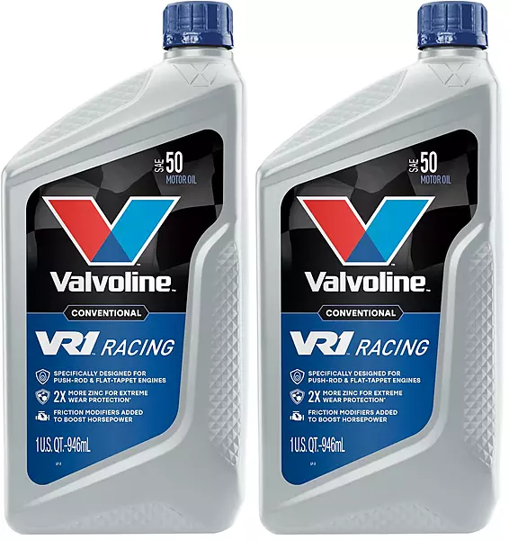 Valvoline VR1 Racing SAE 50 High Performance High Zinc Motor Oil 1 QT (Pack of 2)