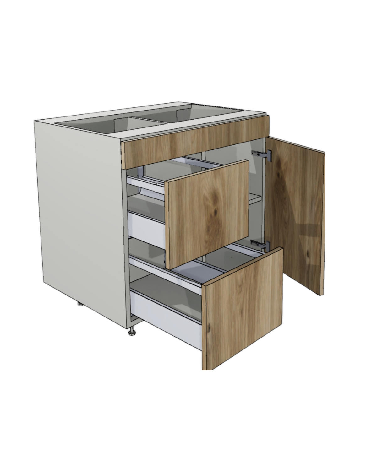 VANITY CABINET 2 DOOR 2 DRAWERS 1 FALSE DRAWER-39" WIDE