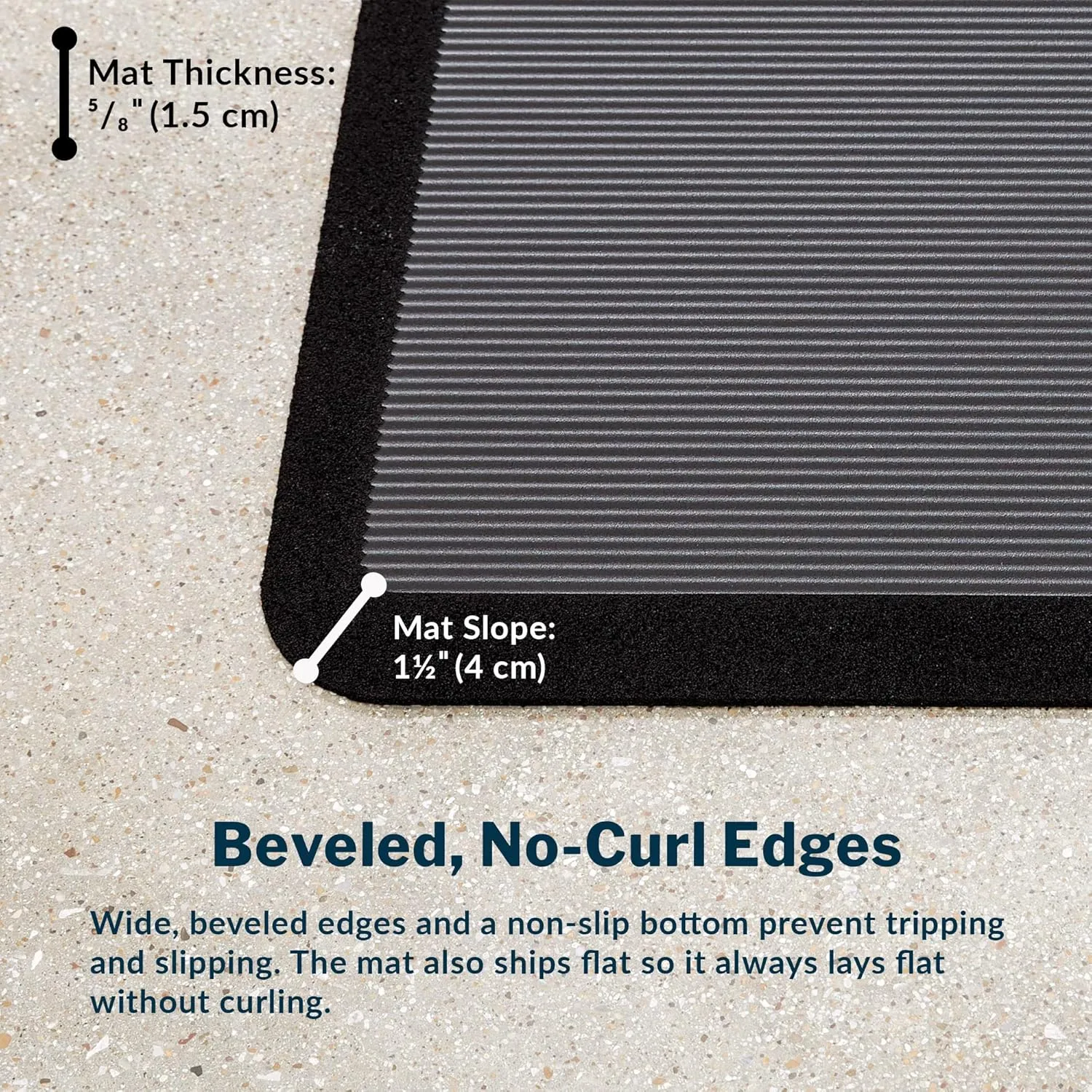 Vari Standing Mat 34x22 (VariDesk) - Anti Fatigue Non-Slip Mat for Standing Desk, Cushioned for Comfort