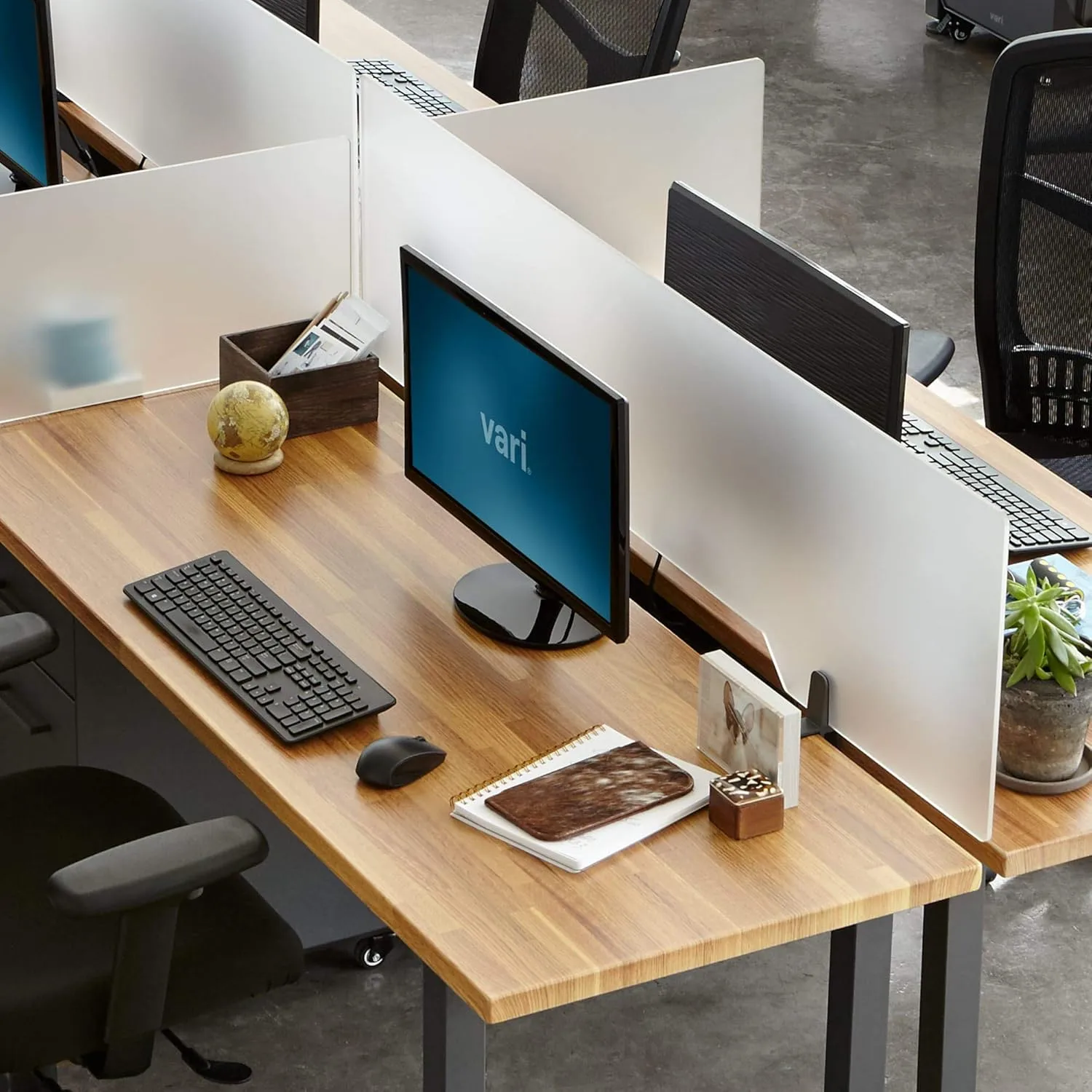 VARIDESK Acrylic Frosted Privacy Panel - Clamp-On Tool-Free