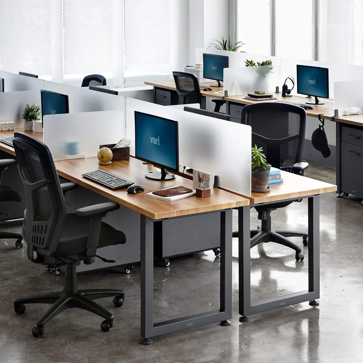 VARIDESK Acrylic Frosted Privacy Panel - Clamp-On Tool-Free