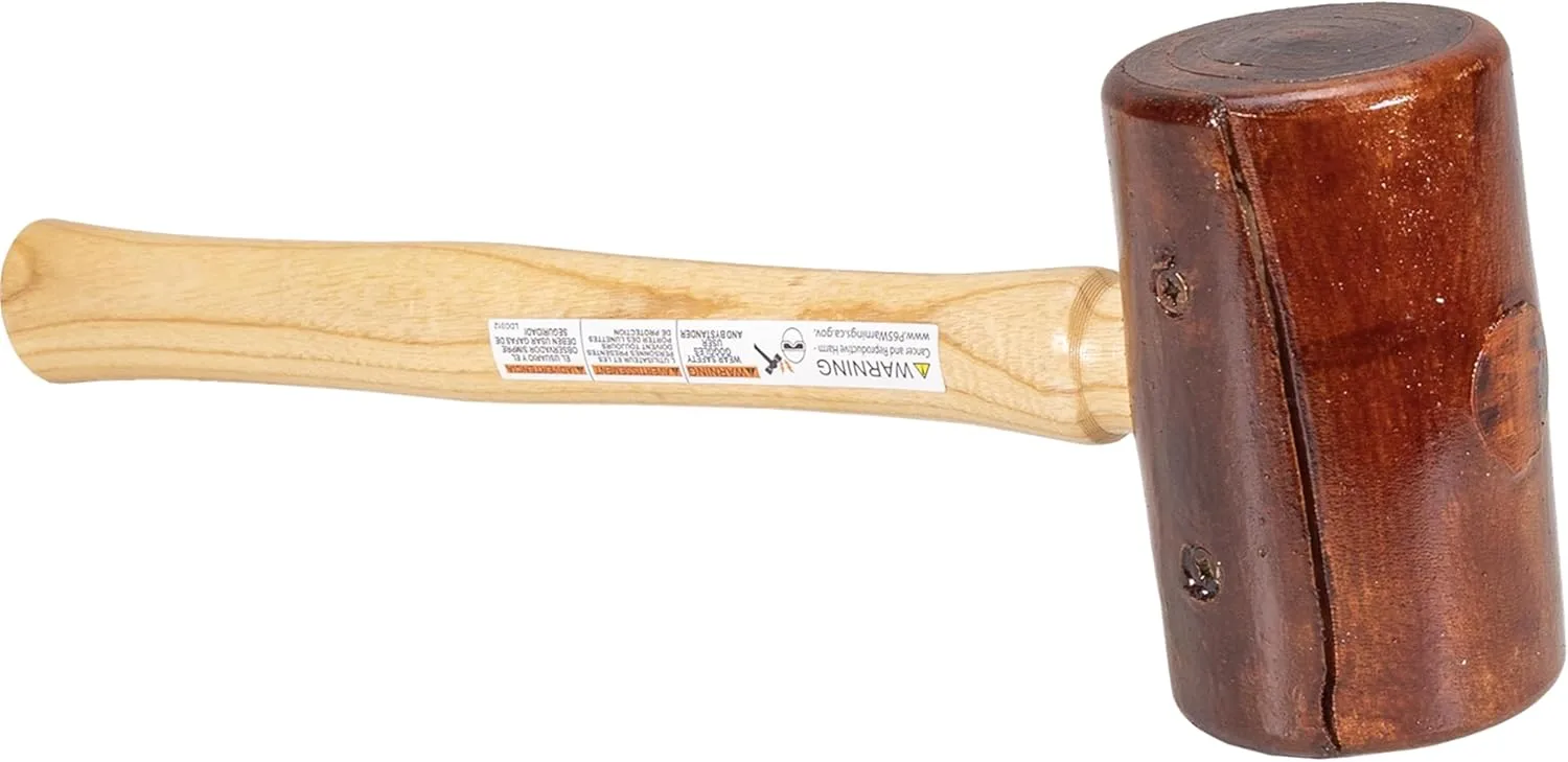 VAUGHAN Rawhide Mallet, Non-Marring, Hardwood Handle