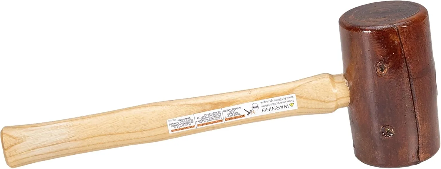VAUGHAN Rawhide Mallet, Non-Marring, Hardwood Handle